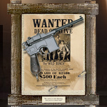 Game Holder with Non-firing Mauser Pistol replica 1024 by Denix from our Redemption Dead On Collection