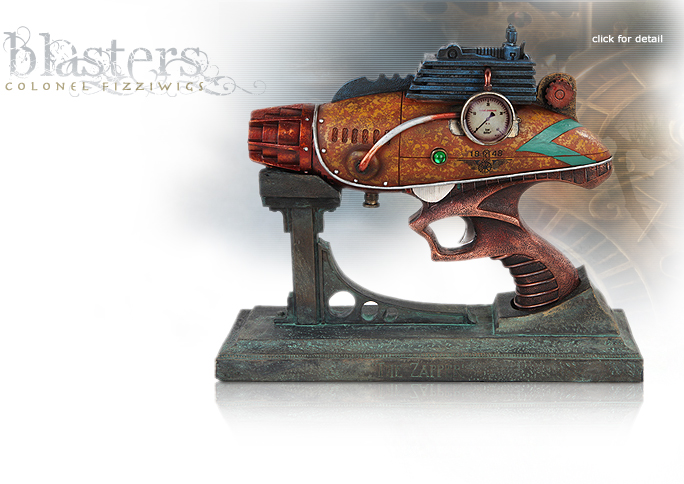 NobleWares Image of Colonel Fizziwigs ZAPPER Steampunk Blaster with stand 10016 by Pacific Trading
