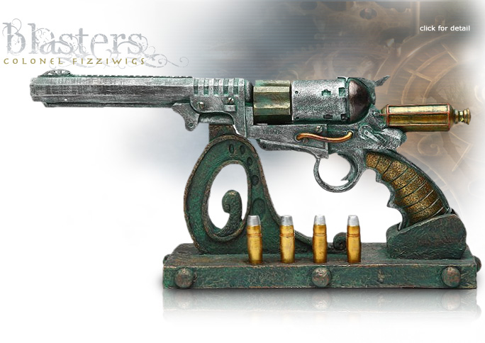 NobleWares Image of Colonel Fizziwigs Steampunk Collection Peace Bringer Blaster 8680 with Stand by Pacific Trading