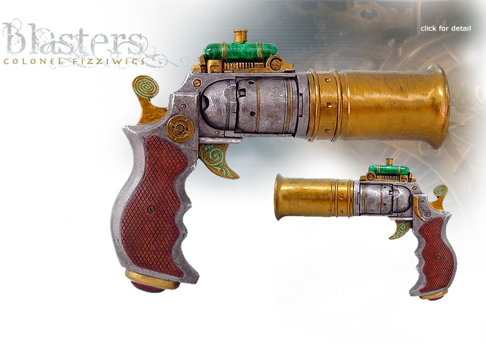 NobleWares Image of Colonel Fizziwigs Steampunk Collection Blaster Pistol 8884 by Pacific Trading