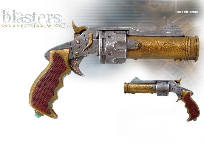 NobleWares Image of Colonel Fizziwigs Steampunk Collection Blaster Pistol 8883 by Pacific Trading