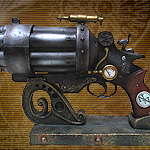 Colonel J Fizziwigs Steampunk The Liberator Blaster MK III 8322 by Pacific Trading Blaster 8320 by Pacific Trading