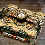 Colonel J Fizziwigs Steampunk Box with Compass 8508 by Pacific Trading