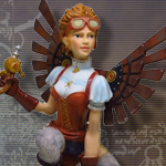 Steampunk Lady Over Barrel 9200 by Pacific Giftware