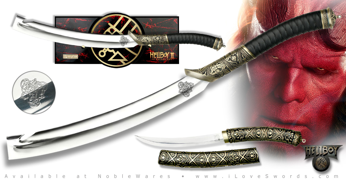 MCHB01L Hellboy II Prince Gold Edition Nuada Sword LE by Master Cutlery