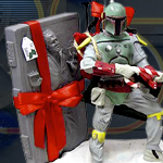 Officially Licensed Star Wars Christmas Statue Boba Fett with Han Solo in Carbonite KSSW0150 by Kurt S. Sadler