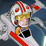 Star Wars Luke Skywalker X-wing fighter Bobble head 8348 by Funko