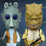 Star Wars Bounty Hunters Greedo 8250 and Bossk 8359 Mini Bobble Heads by Funko