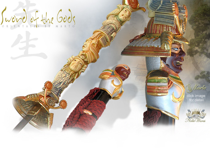 NobleWares Image of Marto Tachi Gold Sword of the Gods 257 Decorated