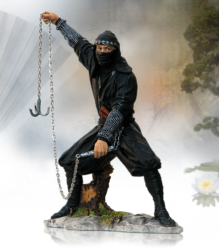 YTC 6950 Black Ninja w/ Grappling Hook Cold Cast Resin Statue by YTC Summit  International Inc