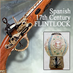 Pirates Spanish 17th Century flintlock pistol