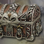 Pirates Skull Jeweled Treasure Chest 3537