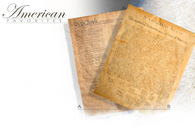 NobleWares Image of Replicas of the United States Constitution 29C and the Declaration of Independence 29G