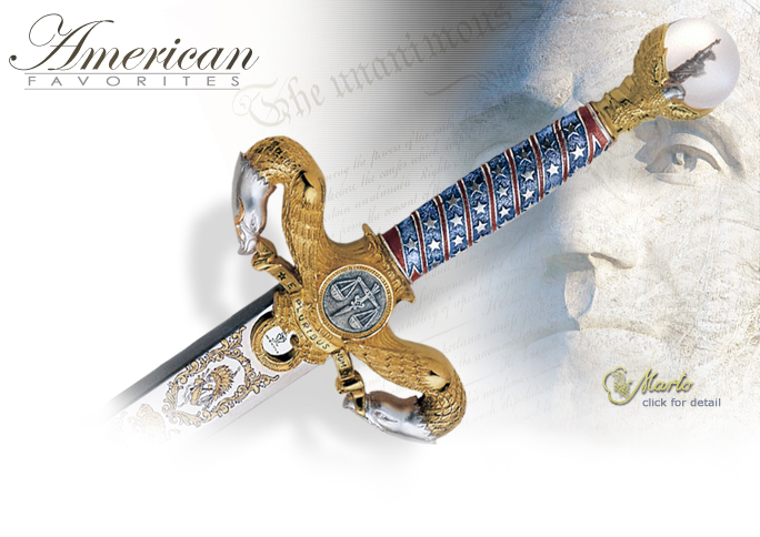 NobleWares Image of The American Liberty Sword model 760 Gold Edition by Marto of Spain