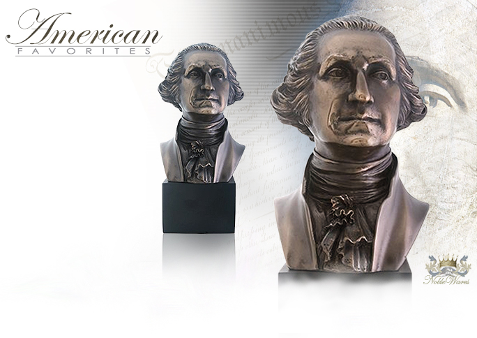 NobleWares Image of George Washington Cold Cast Bronze Bust 8623 by YTC Summit
