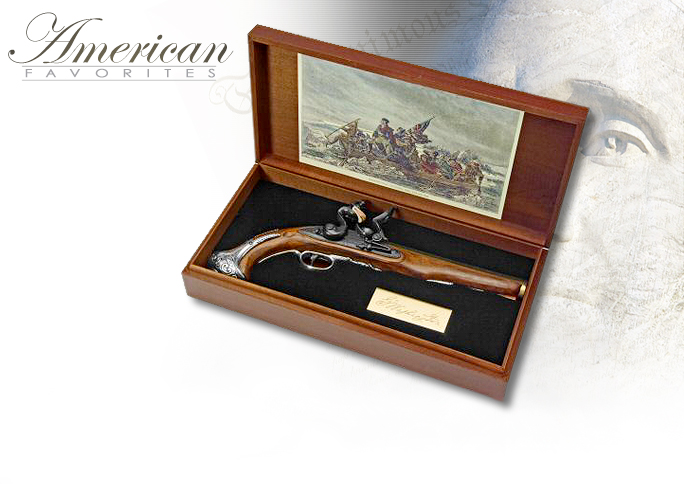 NobleWares Image of President George Washington's Favorite Flintlock Pistol Boxed Set 27-125