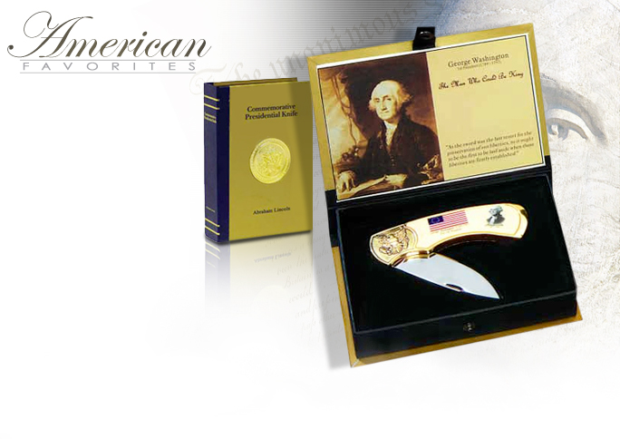 NobleWares Image of President George Washington Commemorative Knife Set 07-172