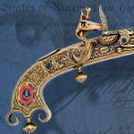 "The shot heard 'round the World" 1760 Scottish Flintlock Pistol model 1246 by Denix of Spain