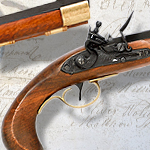 Kentucky Flintlock (beveled stock) non-firing replica Flintlock Pistol model 1198 by Denix of Spain