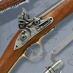 non-firing replica of the Brown Bess Flintlock Musket of the Revolutionary War model 1054 by Denix of Spain
