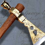 Deluxe Brass Ceremonial Tomahawk Peace pipe 30-202