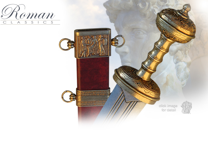 image of Roman Gladius Sword Brass Tone 4116L by Denix of Spain