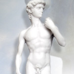 Michelangelo's David White Stone Resin Statue 8690 by Pacific Giftwares