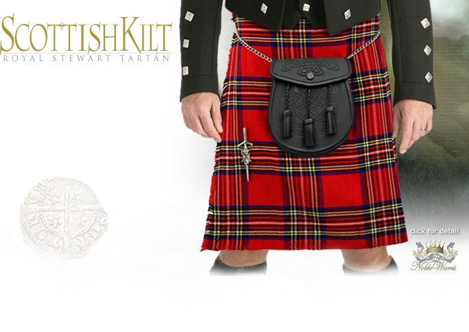 image of Royal Stewart Men's Tartan Kilt