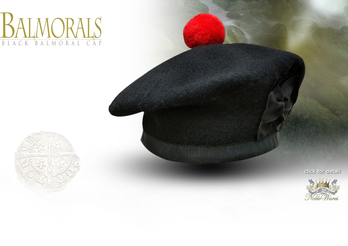 image of Scottish Black Balmoral Hat LI6201