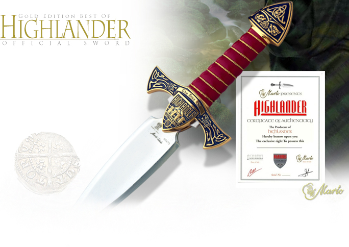 Best of Highlander Limited Edition Gold Dagger HI005.2