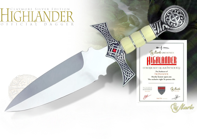 Best of Highlander Limited Edition Silver Claymore Dagger HI015.2