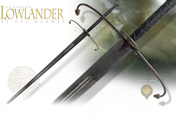 Antiqued Lowlander Sword SH2065N by CAS Hanwei