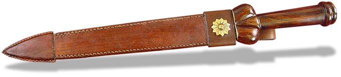 Wood Handle Bollock Dagger in Sheth AH3271 by Deepeeka