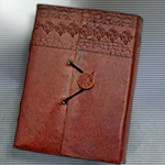 Flap Closure 5"x7" Hand-Tooled Genuine Leather Journal