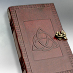 Swing Pin-Latch Closure 5"x9" Triquetra Genuine Leather Journal 242575-WL