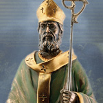 Cold Cast Bronze St. Patrick Statue 7673 by YTC Summit