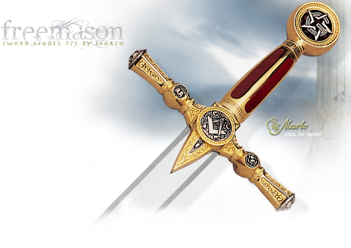 NobleWares Image of The Freemason Sword 775 Gold Edition by Marto of Spain