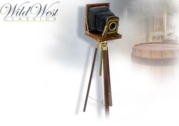 NobleWares Image of 19th Century Old West View Camera on Tripod Stand NW4810