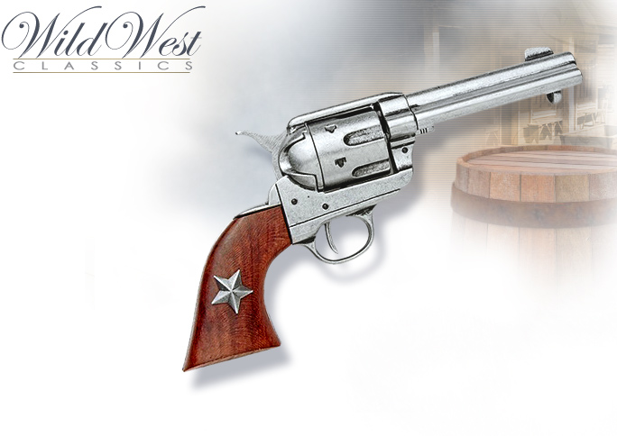 NobleWares Image of Denix non-firing replica M1873 Western Six Shooter 1038 with Star Grip