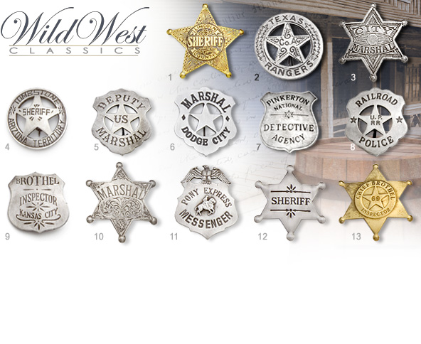 NobleWares image of Old West Badges