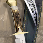 Stag Horn Bowie Knife 15A by Muela of Spain