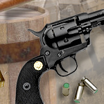 Old West M1873 Fast Draw Blued Finish 9mm Blank Firing replica revolver 38-200
