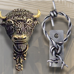 spring loaded hangers, Stag 22-1L, Buffalo 22-29, Barbed Wire OD20G, Eagle OD2, and Bullets 22-28, by Denix