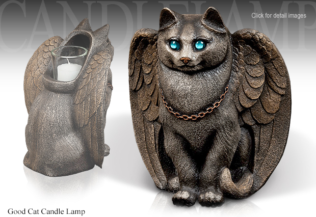 Windstone Editions Good Cat Candle Lamp 2006 by M. Peña