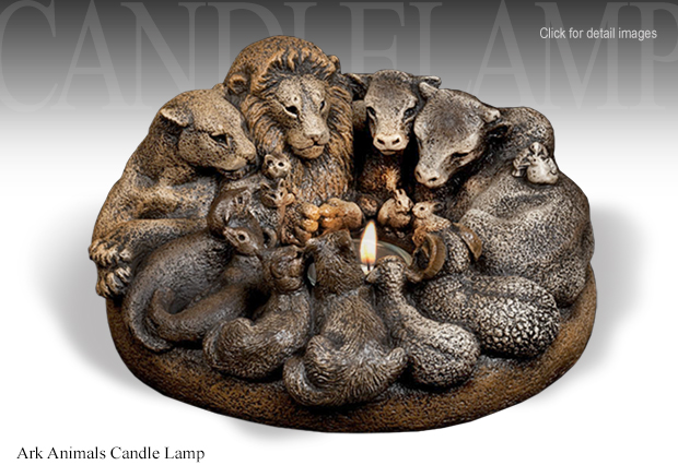 NobleWare's Image of Windstone Editions Ark Animals Candle Lamp 2013 by M. Pea