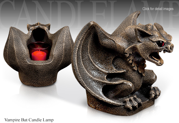 Windstone Editions Vampire Bat Candle Lamp 2001 by M. Pea