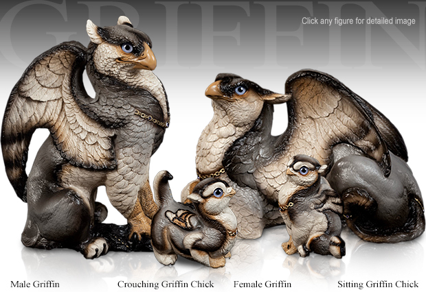 NobleWares Image of Windstone Editions Silver Wolf Griffin Family by M. Peña