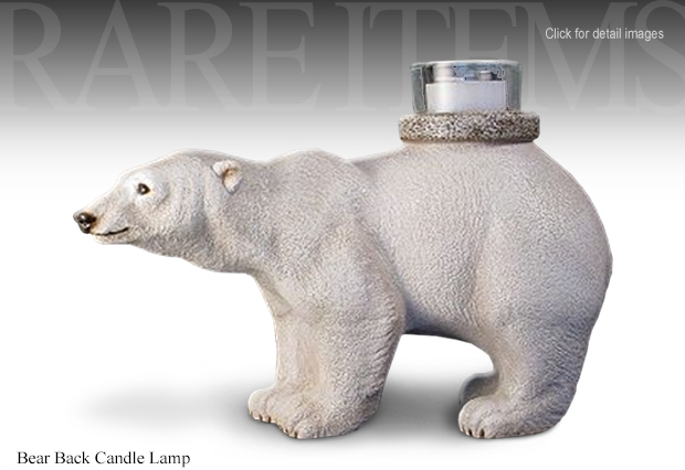 Image of Windstone Editions Rare Bear Back Candle Lamp 2021 by M. Pea
