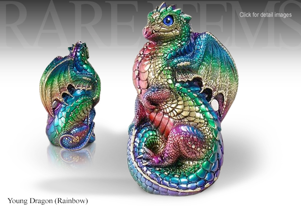 Image of Windstone Editions Rare Young Dragon 504-R Rainbow by M. Pea