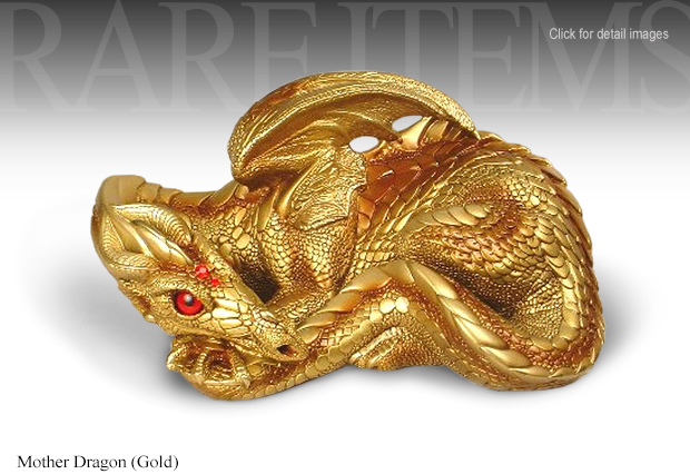 Image of Windstone Editions Rare Mother Dragon 501-GO Gold by M. Pea
